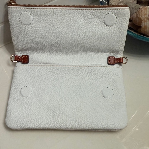 Dooney & Bourke White Pebbled Leather Foldover Clutch - Picture 5 of 10